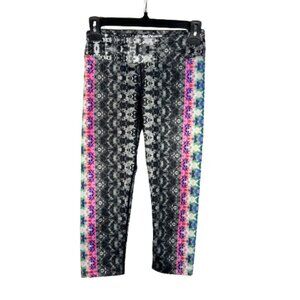Prana Womens Capri Leggings Size XS Kaleidoscope Print Activewear Yoga Workout